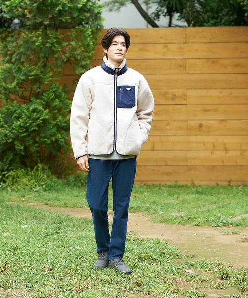 OUTDOOR PRODUCTS(アウトドアプロダクツ)の「【OUTDOOR PRODUCTS/アウトドアプロダクツ】防風ボアスタンドブルゾン ワンポイントブランドロゴ ユニセックス(ブルゾン・メンズ・オフホワイト/その他1/ベージュ/カーキ/アイボリー・SMALL/LARGE/X-LARGE/MEDIUM)」の19枚目の写真