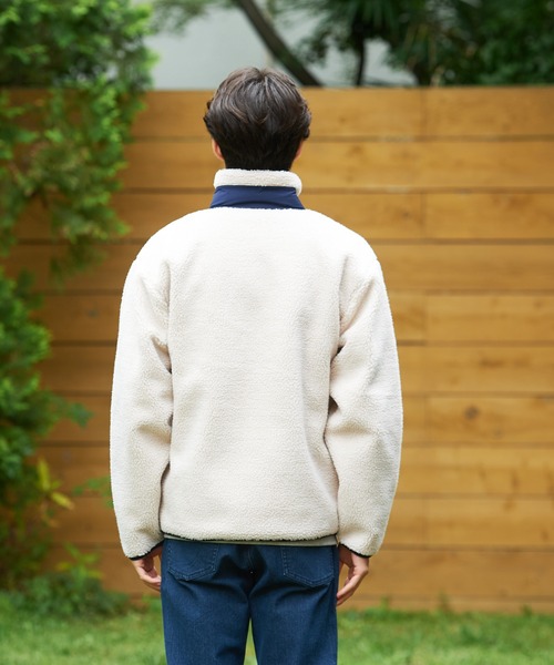 OUTDOOR PRODUCTS(アウトドアプロダクツ)の「【OUTDOOR PRODUCTS/アウトドアプロダクツ】防風ボアスタンドブルゾン ワンポイントブランドロゴ ユニセックス(ブルゾン・メンズ・オフホワイト/その他1/ベージュ/カーキ/アイボリー・SMALL/LARGE/X-LARGE/MEDIUM)」の8枚目の写真