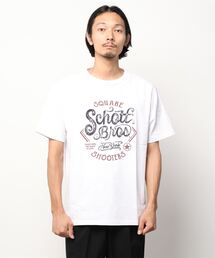 schott（ショット）の「Schott(ショット) S/S HAZY PRINT T（Tシャツ/カットソー・メンズ）」