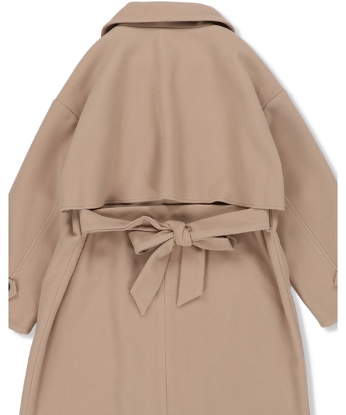 SPINNS(スピンズ)の「オーバーサイズフェイクウールトレンチコート(トレンチコート・レディース・ブラック/ベージュ/オレンジ/モカ・ONESIZE)」の21枚目の写真