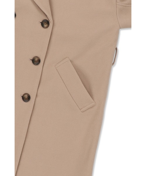 SPINNS(スピンズ)の「オーバーサイズフェイクウールトレンチコート(トレンチコート・レディース・ブラック/ベージュ/オレンジ/モカ・ONESIZE)」の15枚目の写真