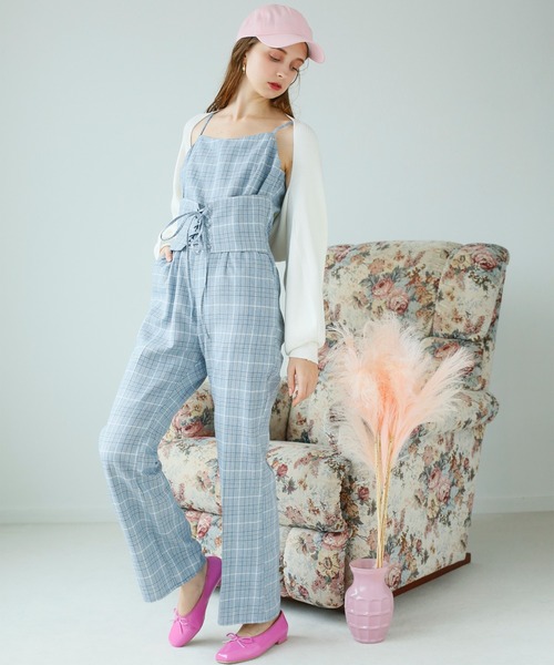 Seemi. byNICECLAUP（ シーミーバイナイスクラップ）の「コルセットサロペット（サロペット/オーバーオール・レディース・グレー/ブルー系その他/ホワイト系その他・FREE）」の3枚目の写真