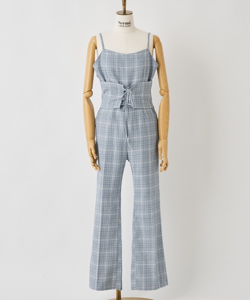 Seemi. byNICECLAUP（ シーミーバイナイスクラップ）の「コルセットサロペット（サロペット/オーバーオール・レディース・グレー/ブルー系その他/ホワイト系その他・FREE）」の4枚目の写真