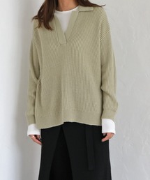 AKTE | スキッパーニットプルオーバー(ニット/セーター)
