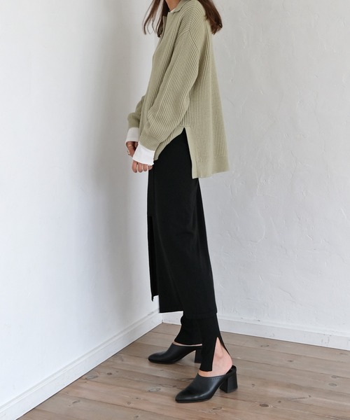 AKTE（アクテ）の「スキッパーニットプルオーバー（ニット/セーター・レディース・ピンク/グリーン・FREE）」の9枚目の写真