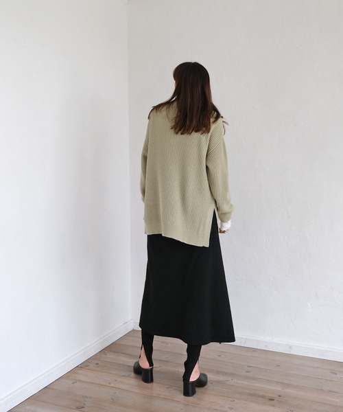 AKTE（アクテ）の「スキッパーニットプルオーバー（ニット/セーター・レディース・ピンク/グリーン・FREE）」の16枚目の写真