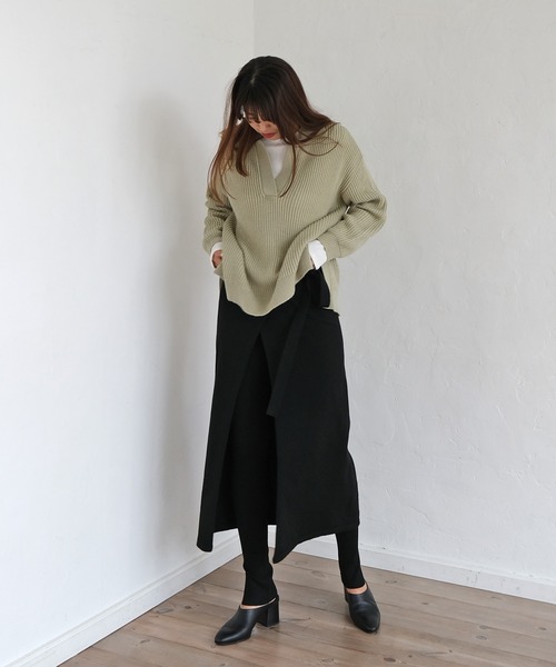 AKTE（アクテ）の「スキッパーニットプルオーバー（ニット/セーター・レディース・ピンク/グリーン・FREE）」の13枚目の写真