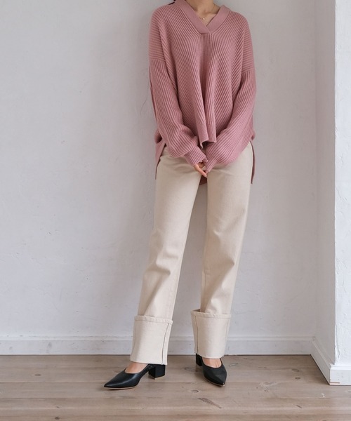 AKTE（アクテ）の「スキッパーニットプルオーバー（ニット/セーター・レディース・ピンク/グリーン・FREE）」の22枚目の写真