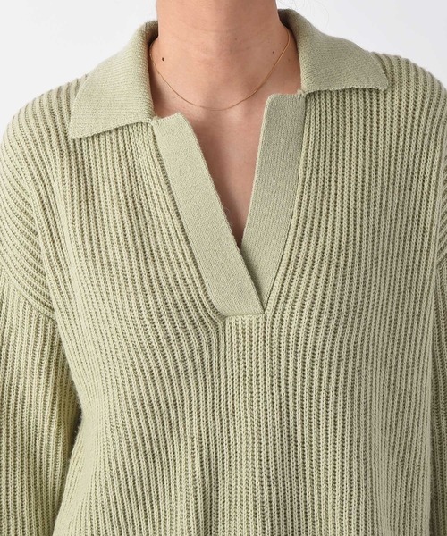 AKTE（アクテ）の「スキッパーニットプルオーバー（ニット/セーター・レディース・ピンク/グリーン・FREE）」の15枚目の写真