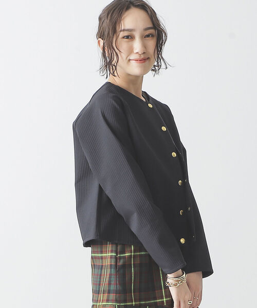 BEAMS LIGHTS(ビームスライツ)の「BEAMS LIGHTS / キルティング スナップ ラグランスリーブ ブルゾン(ブルゾン・レディース・ブラック/ケリー/ホワイト系その他5・ONE SIZE)」の16枚目の写真