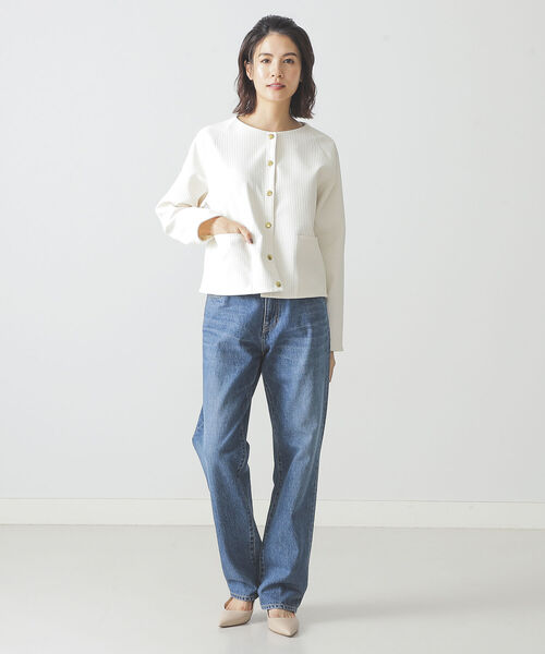 BEAMS LIGHTS(ビームスライツ)の「BEAMS LIGHTS / キルティング スナップ ラグランスリーブ ブルゾン(ブルゾン・レディース・ブラック/ケリー/ホワイト系その他5・ONE SIZE)」の6枚目の写真