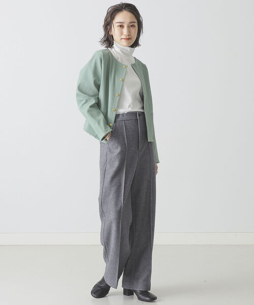 BEAMS LIGHTS(ビームスライツ)の「BEAMS LIGHTS / キルティング スナップ ラグランスリーブ ブルゾン(ブルゾン・レディース・ブラック/ケリー/ホワイト系その他5・ONE SIZE)」の15枚目の写真