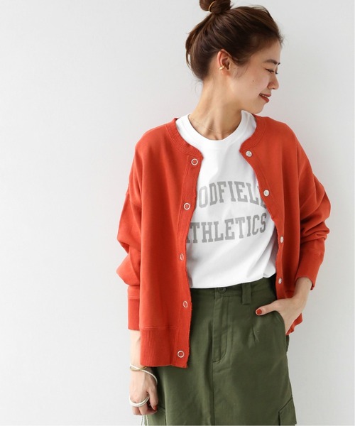 JOURNAL STANDARD relume(ジャーナルスタンダード レリューム)の「製品染めスウェットカーディガン◆(カーディガン/ボレロ・レディース・ブラック/ブラウン/レッド・FREE)」の3枚目の写真