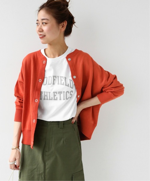 JOURNAL STANDARD relume(ジャーナルスタンダード レリューム)の「製品染めスウェットカーディガン◆(カーディガン/ボレロ・レディース・ブラック/ブラウン/レッド・FREE)」の6枚目の写真