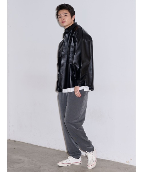 COTORICA（コトリカ）の「フェイクレザーCPOシャツ（シャツ/ブラウス・メンズ・ブラック・LARGE/MEDIUM）」の13枚目の写真