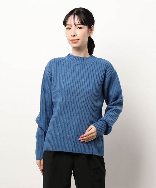 INTERPLANET(インタープラネット)の「ワイドリブプルオーバー(ニット/セーター・レディース・ブルー/グリーン/ベージュ/ライトグレー・FREE)」の4枚目の写真