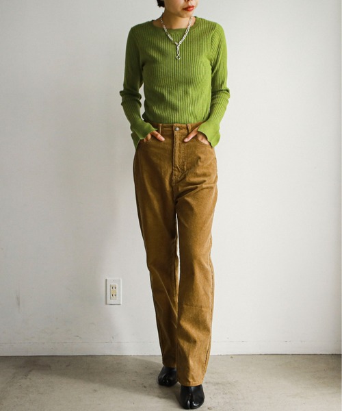 feepur（フェピュール）の「ハイウエストコーデュロイパンツ（その他パンツ・レディース・ベージュ/アイボリー/ブラウン・SMALL/MEDIUM）」の14枚目の写真
