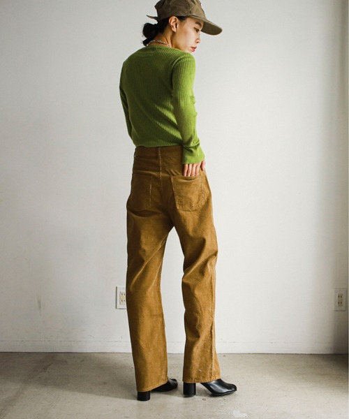 feepur（フェピュール）の「ハイウエストコーデュロイパンツ（その他パンツ・レディース・ベージュ/アイボリー/ブラウン・SMALL/MEDIUM）」の19枚目の写真