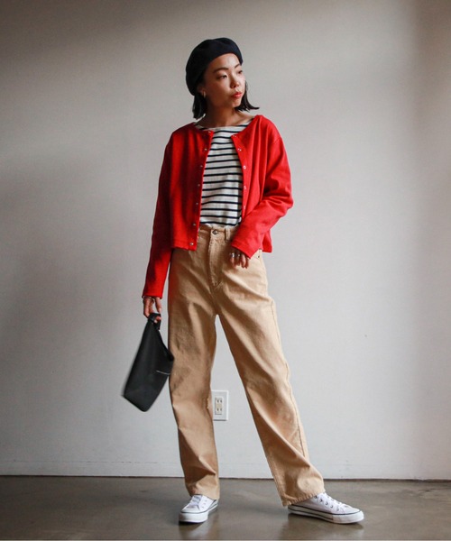 feepur（フェピュール）の「ハイウエストコーデュロイパンツ（その他パンツ・レディース・ベージュ/アイボリー/ブラウン・SMALL/MEDIUM）」の5枚目の写真