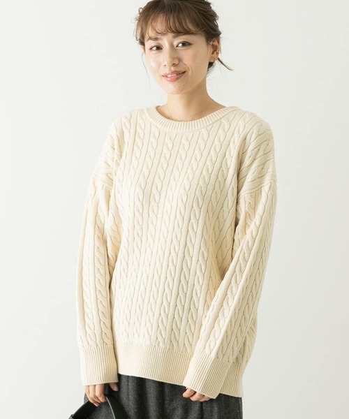 URBAN RESEARCH / アーバンリサーチ CURRENTAGE　CABLE PATCH KNIT 楽天市場】【SALE／50%OFF】CURRENTAGE CABLE PATCH KNIT URBAN