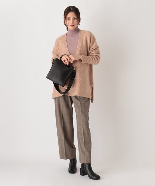 SOUP（スープ）の「◆【モヘヤ混】チュニック丈 深めVネックニット（ニット/セーター・レディース・グレー/ライトパープル/ベージュ・07/11/09）」の16枚目の写真