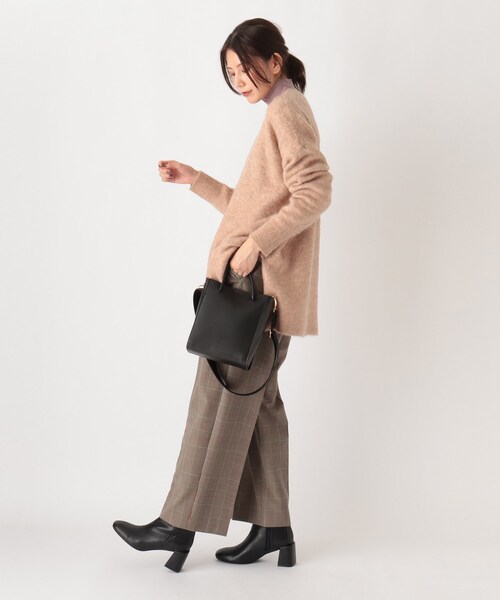 SOUP（スープ）の「◆【モヘヤ混】チュニック丈 深めVネックニット（ニット/セーター・レディース・グレー/ライトパープル/ベージュ・07/11/09）」の11枚目の写真