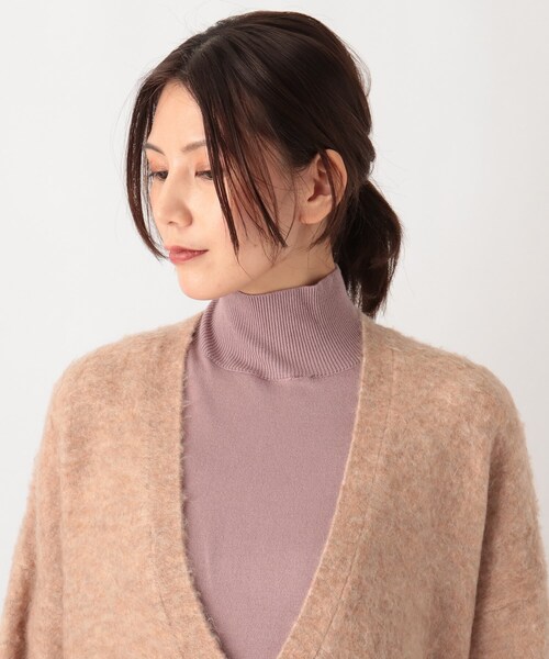 SOUP（スープ）の「◆【モヘヤ混】チュニック丈 深めVネックニット（ニット/セーター・レディース・グレー/ライトパープル/ベージュ・07/11/09）」の22枚目の写真