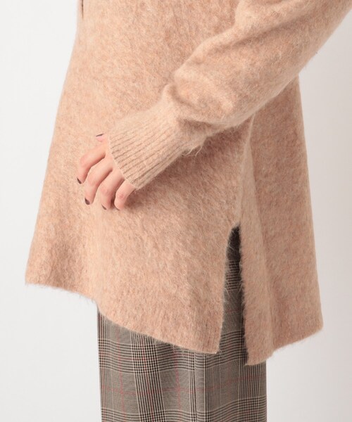 SOUP（スープ）の「◆【モヘヤ混】チュニック丈 深めVネックニット（ニット/セーター・レディース・グレー/ライトパープル/ベージュ・07/11/09）」の20枚目の写真