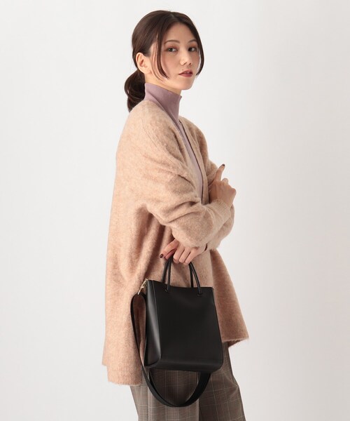 SOUP（スープ）の「◆【モヘヤ混】チュニック丈 深めVネックニット（ニット/セーター・レディース・グレー/ライトパープル/ベージュ・07/11/09）」の6枚目の写真