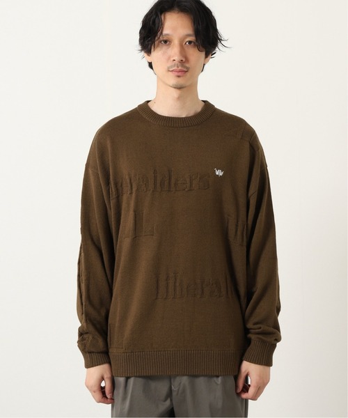 Liberaiders（リベレイダース）の「【Liberaiders×JS / リベレイダース 】JACQUARD LOGO CREWNECK SW（ニット/セーター・メンズ・ブラウン・MEDIUM/LARGE）」の5枚目の写真