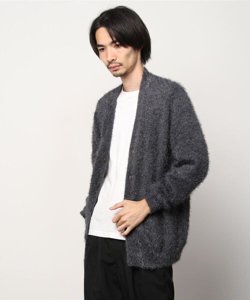 LUSOR（ルーソル）の「LUSOR（ルーソル）フェザーモールカーディガン（カーディガン/ボレロ・メンズ・ブラック/ベージュ/グレー/ホワイト・FREE）」の3枚目の写真
