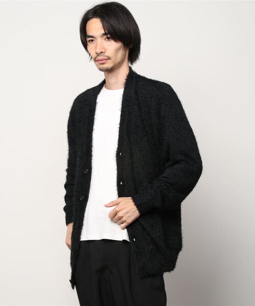 LUSOR（ルーソル）の「LUSOR（ルーソル）フェザーモールカーディガン（カーディガン/ボレロ・メンズ・ブラック/ベージュ/グレー/ホワイト・FREE）」の2枚目の写真