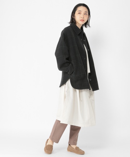 studio CLIP（スタディオクリップ）の「リバーシブルウールシャツジャケット（その他アウター・レディース・ベージュ/グレー/ネイビー/モカ・LARGE/MEDIUM）」の7枚目の写真