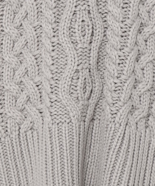 mysty woman（ミスティウーマン）の「キーネックケーブルプルオーバー 258224（ニット/セーター・レディース・アイボリー/カーキ/ライトグレー/ブラウン/ピンク/モカ・FREE）」の21枚目の写真