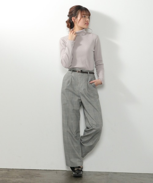 Honeys(ハニーズ)の「メローテレコタートル(Tシャツ/カットソー・レディース・ブルー系その他/ピンク/アイボリー/グレイッシュベージュ/モカ/ブラック/スミクロ/オリーブ・L/LL/M)」の11枚目の写真