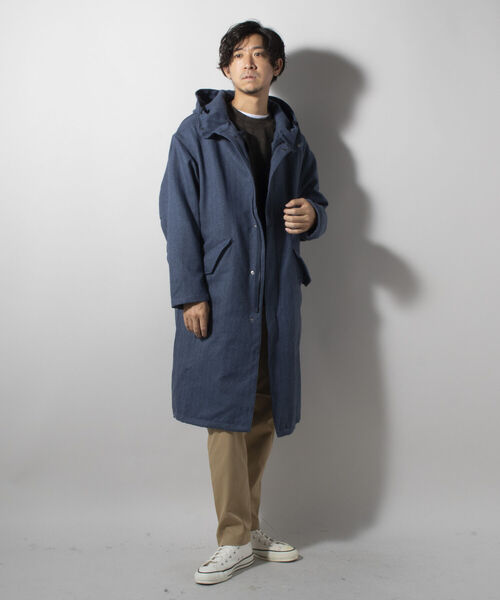 TAION(タイオン)の「【TAION/タイオン】別注 CR HOOD COAT + VEST SET(※LIMONTA EAST使用)(モッズコート・メンズ・ネイビー/グレー/ブルー・MEDIUM/LARGE/X-LARGE)」の11枚目の写真