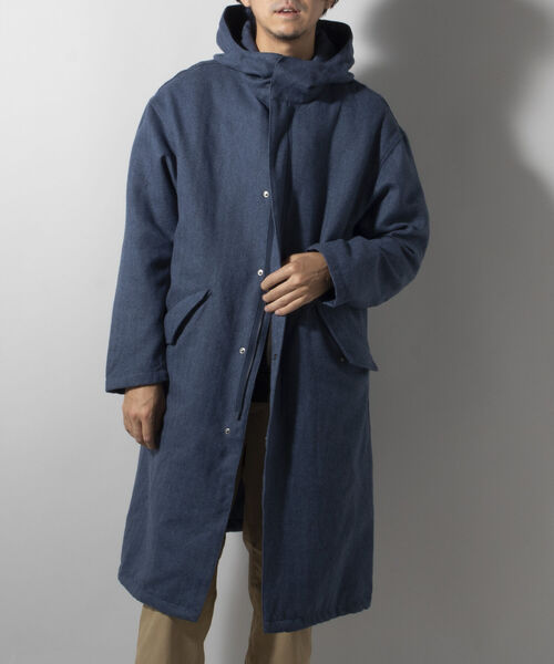 TAION(タイオン)の「【TAION/タイオン】別注 CR HOOD COAT + VEST SET(※LIMONTA EAST使用)(モッズコート・メンズ・ネイビー/グレー/ブルー・MEDIUM/LARGE/X-LARGE)」の14枚目の写真