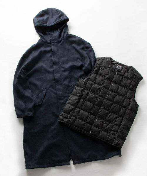 TAION(タイオン)の「【TAION/タイオン】別注 CR HOOD COAT + VEST SET(※LIMONTA EAST使用)(モッズコート・メンズ・ネイビー/グレー/ブルー・MEDIUM/LARGE/X-LARGE)」の12枚目の写真