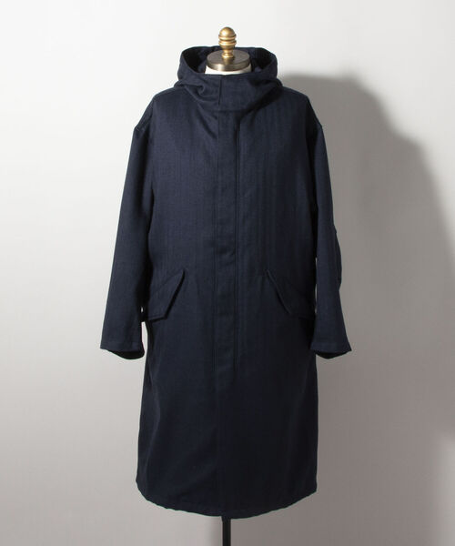 TAION(タイオン)の「【TAION/タイオン】別注 CR HOOD COAT + VEST SET(※LIMONTA EAST使用)(モッズコート・メンズ・ネイビー/グレー/ブルー・MEDIUM/LARGE/X-LARGE)」の9枚目の写真