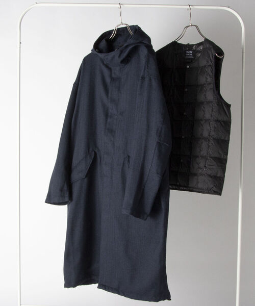 TAION(タイオン)の「【TAION/タイオン】別注 CR HOOD COAT + VEST SET(※LIMONTA EAST使用)(モッズコート・メンズ・ネイビー/グレー/ブルー・MEDIUM/LARGE/X-LARGE)」の15枚目の写真