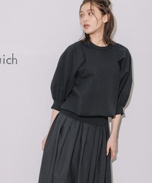 Munich | ストレッチジャージー　パフスリーブプルオーバー(ニット/セーター)