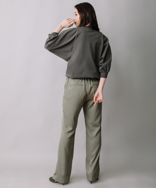 Munich（ミューニック）の「ストレッチジャージパフスリーブプルオーバー（ニット/セーター・レディース・ブラック/ブラウン/カーキ/アイボリー・FREE）」の11枚目の写真