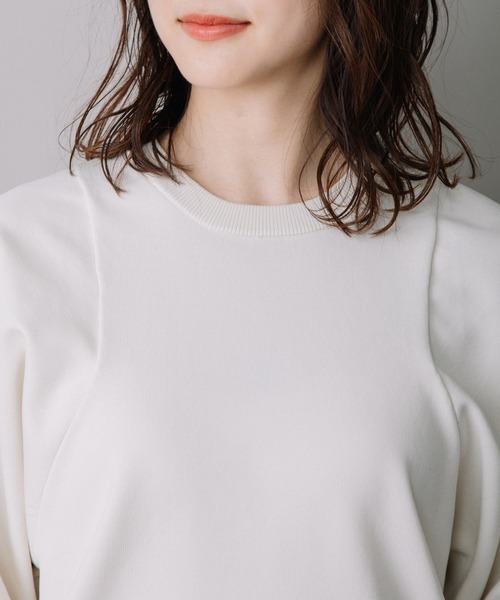 Munich（ミューニック）の「ストレッチジャージパフスリーブプルオーバー（ニット/セーター・レディース・ブラック/ブラウン/カーキ/アイボリー・FREE）」の21枚目の写真