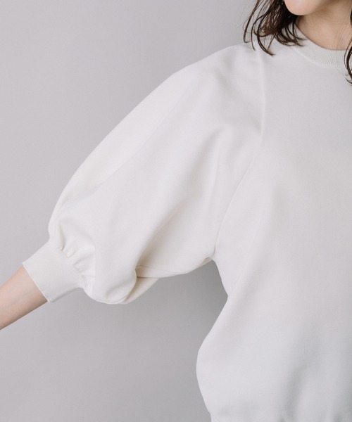 Munich（ミューニック）の「ストレッチジャージパフスリーブプルオーバー（ニット/セーター・レディース・ブラック/ブラウン/カーキ/アイボリー・FREE）」の16枚目の写真