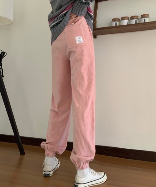 MANGROVE（マングローブ）の「パステルコーデュロイジョガーパンツ（その他パンツ・レディース・ライトグレー/スカイブルー/アイボリー/レモンイエロー/ピンク/ブルー・FREE）」の6枚目の写真