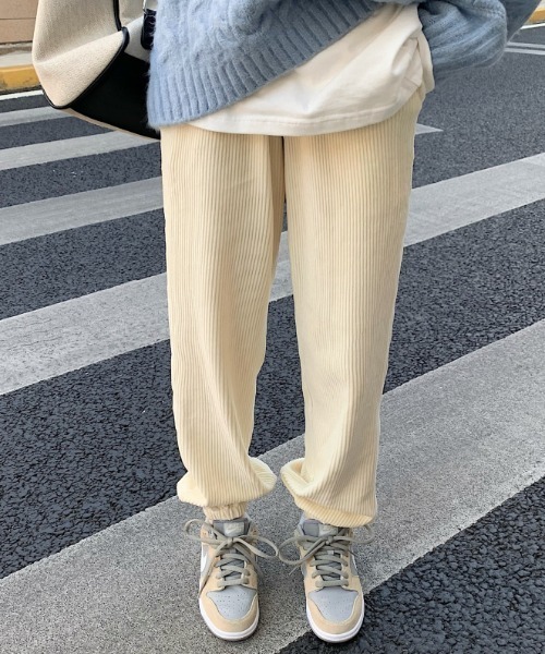 MANGROVE（マングローブ）の「パステルコーデュロイジョガーパンツ（その他パンツ・レディース・ライトグレー/スカイブルー/アイボリー/レモンイエロー/ピンク/ブルー・FREE）」の13枚目の写真
