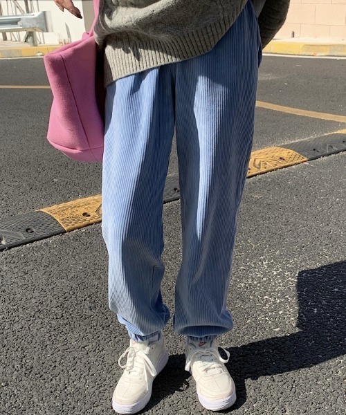 MANGROVE（マングローブ）の「パステルコーデュロイジョガーパンツ（その他パンツ・レディース・ライトグレー/スカイブルー/アイボリー/レモンイエロー/ピンク/ブルー・FREE）」の9枚目の写真