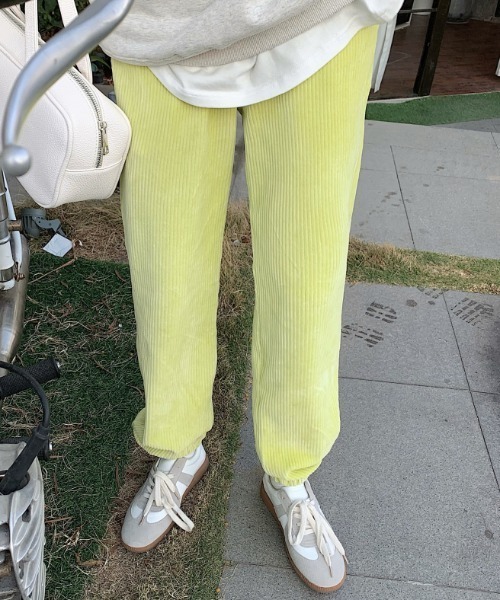 MANGROVE（マングローブ）の「パステルコーデュロイジョガーパンツ（その他パンツ・レディース・ライトグレー/スカイブルー/アイボリー/レモンイエロー/ピンク/ブルー・FREE）」の21枚目の写真