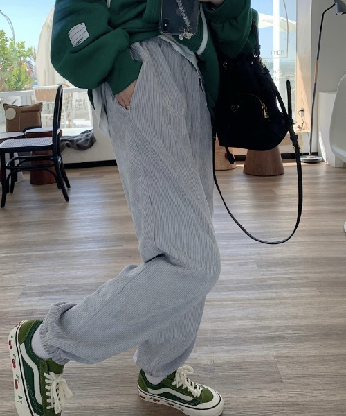 MANGROVE（マングローブ）の「パステルコーデュロイジョガーパンツ（その他パンツ・レディース・ライトグレー/スカイブルー/アイボリー/レモンイエロー/ピンク/ブルー・FREE）」の15枚目の写真