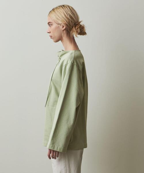 Steven Alan（スティーブンアラン）の「＜Steven Alan＞SWEAT LACE UP PULLOVER/カットソー（Tシャツ/カットソー・レディース・オフホワイト/ライム・FREE）」の4枚目の写真